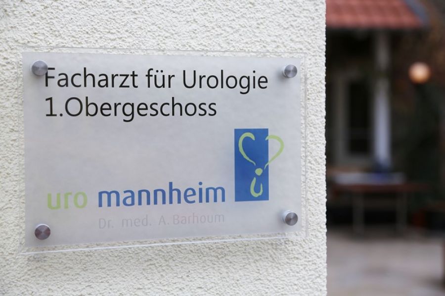 Praxisschild der uro mannheim